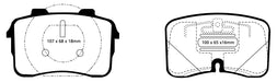 EBC Brakes DP3883C Redstuff Ceramic Low Dust Brake Pads; FMSI Pad No. D467; - Truck Part Superstore
