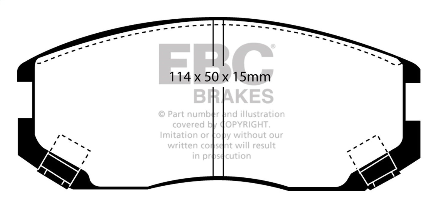 EBC Brakes DP41063R Yellowstuff Street And Track Brake Pads; FMSI Pad No. D535; - Truck Part Superstore