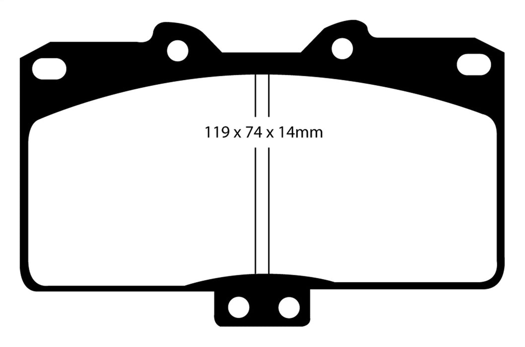 EBC Brakes DP41097R Yellowstuff Street And Track Brake Pads - Truck Part Superstore