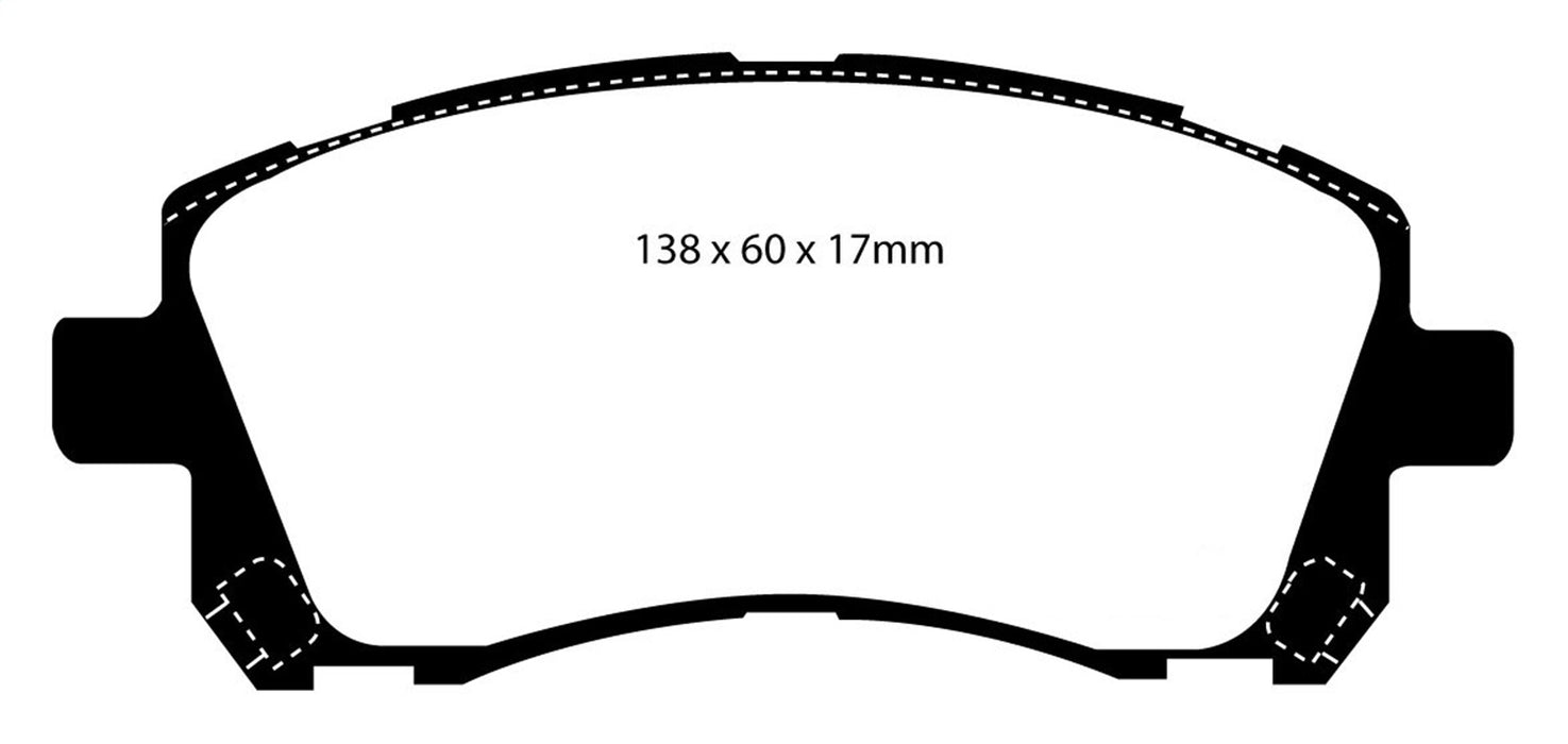 EBC Brakes DP41134R Yellowstuff Street And Track Brake Pads - Truck Part Superstore
