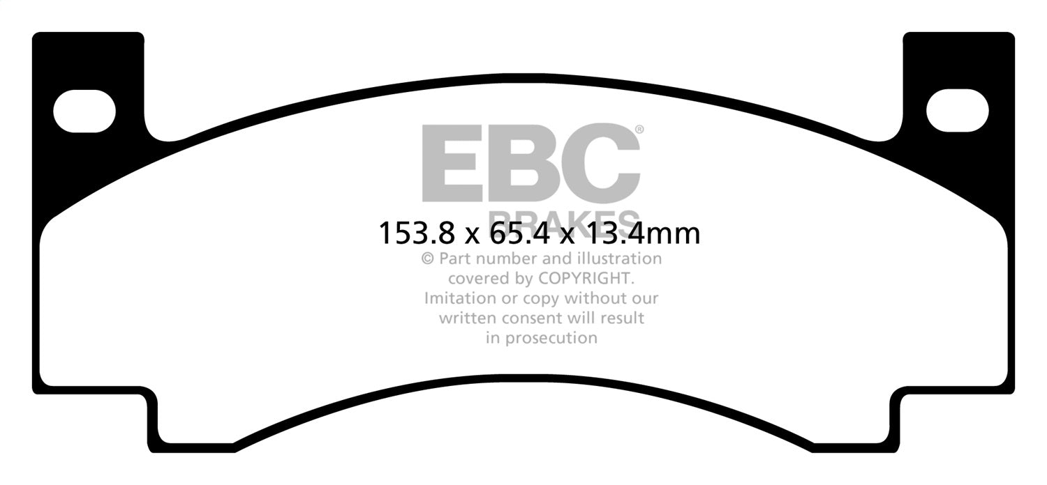 EBC Brakes DP41176R Yellowstuff Street And Track Brake Pads; FMSI Pad No. D085; - Truck Part Superstore