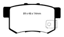 EBC Brakes DP41193R Yellowstuff Street And Track Brake Pads; FMSI Pad No. D537; - Truck Part Superstore
