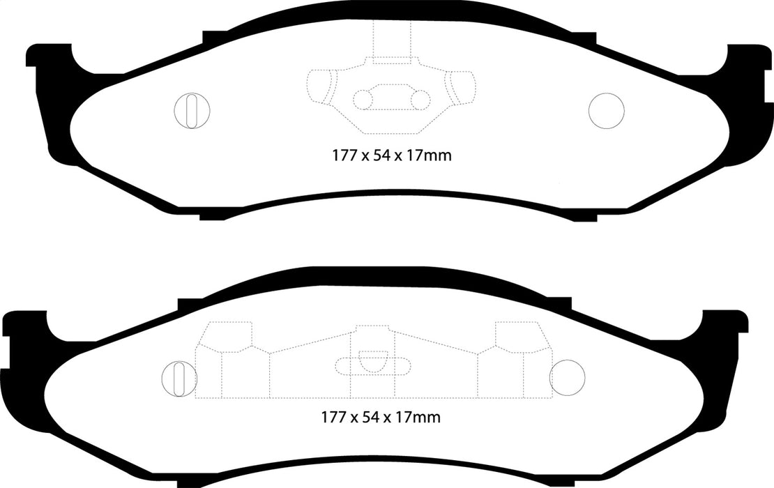 EBC Brakes DP41255R Yellowstuff Street And Track Brake Pads - Truck Part Superstore