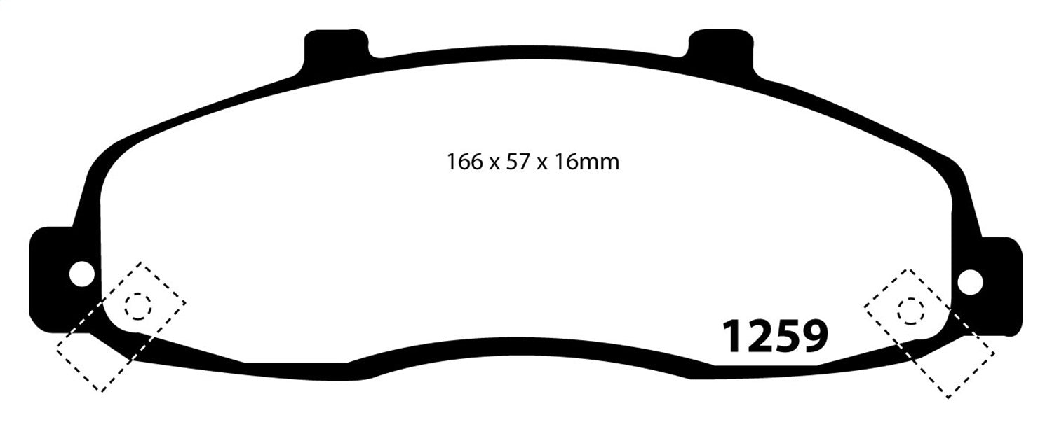 EBC Brakes DP41259R Yellowstuff Street And Track Brake Pads - Truck Part Superstore
