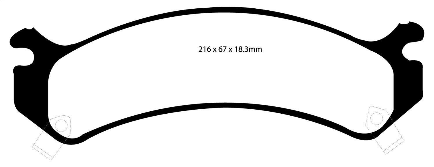 EBC Brakes DP41305R Yellowstuff Street And Track Brake Pads; FMSI Pad No. D784; - Truck Part Superstore