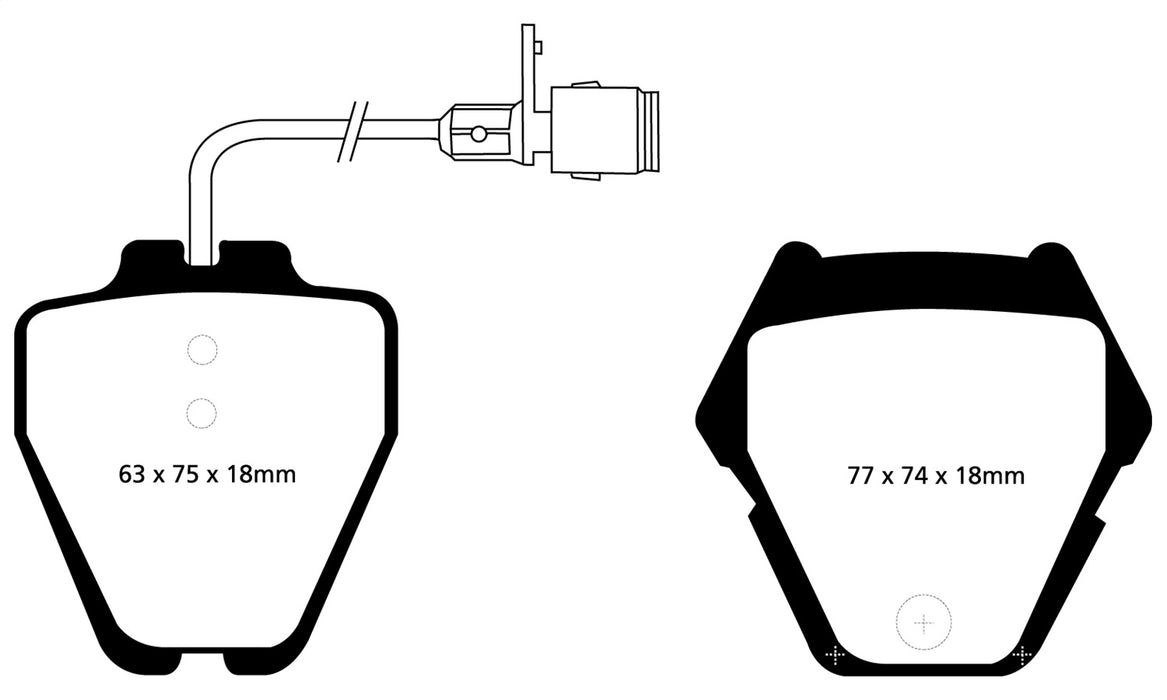 EBC Brakes DP41328R Yellowstuff Street And Track Brake Pads - Truck Part Superstore