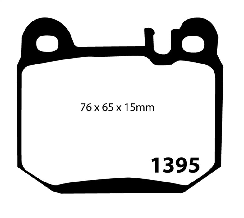 EBC Brakes DP41395R Yellowstuff Street And Track Brake Pads; FMSI Pad No. D874; - Truck Part Superstore