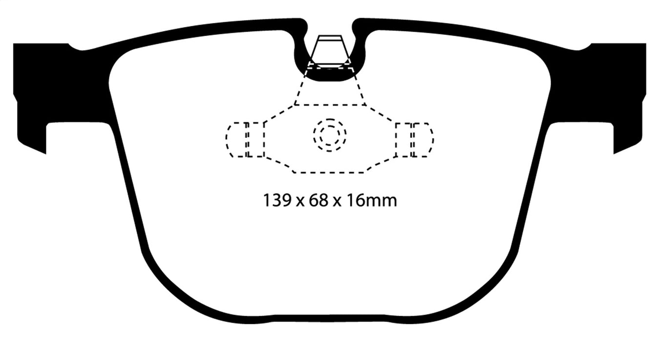EBC Brakes DP41451R Yellowstuff Street And Track Brake Pads; FMSI Pad No. D919; - Truck Part Superstore