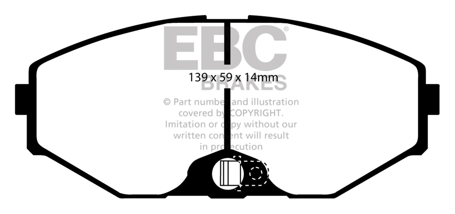 EBC Brakes DP41471R Yellowstuff Street And Track Brake Pads - Truck Part Superstore