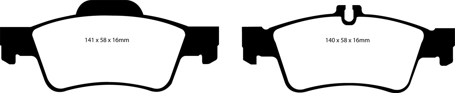 EBC Brakes DP41491R Yellowstuff Street And Track Brake Pads - Truck Part Superstore
