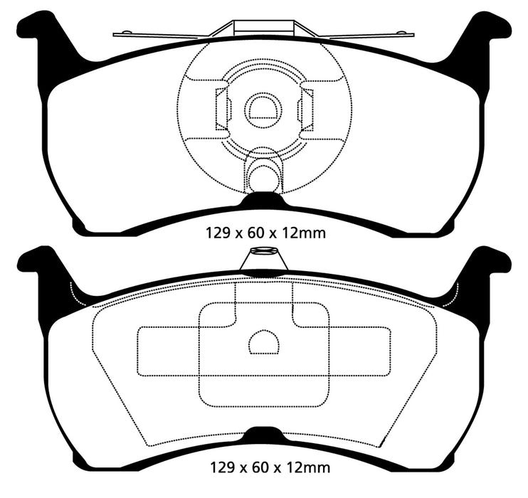 EBC Brakes DP41504R Yellowstuff Street And Track Brake Pads; - Truck Part Superstore