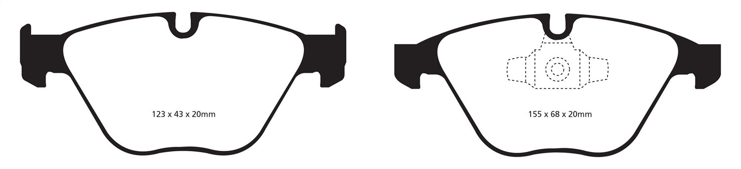 EBC Brakes DP41512R Yellowstuff Street And Track Brake Pads - Truck Part Superstore
