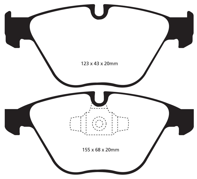 EBC Brakes DP41512R Yellowstuff Street And Track Brake Pads - Truck Part Superstore