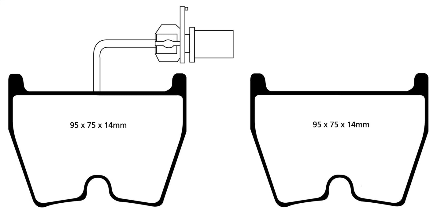EBC Brakes DP41513R Yellowstuff Street And Track Brake Pads - Truck Part Superstore