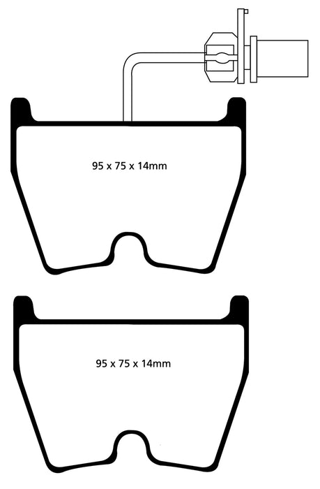 EBC Brakes DP41513R Yellowstuff Street And Track Brake Pads - Truck Part Superstore
