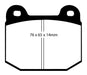 EBC Brakes DP41538R Yellowstuff Street And Track Brake Pads; FMSI Pad No. D961; - Truck Part Superstore