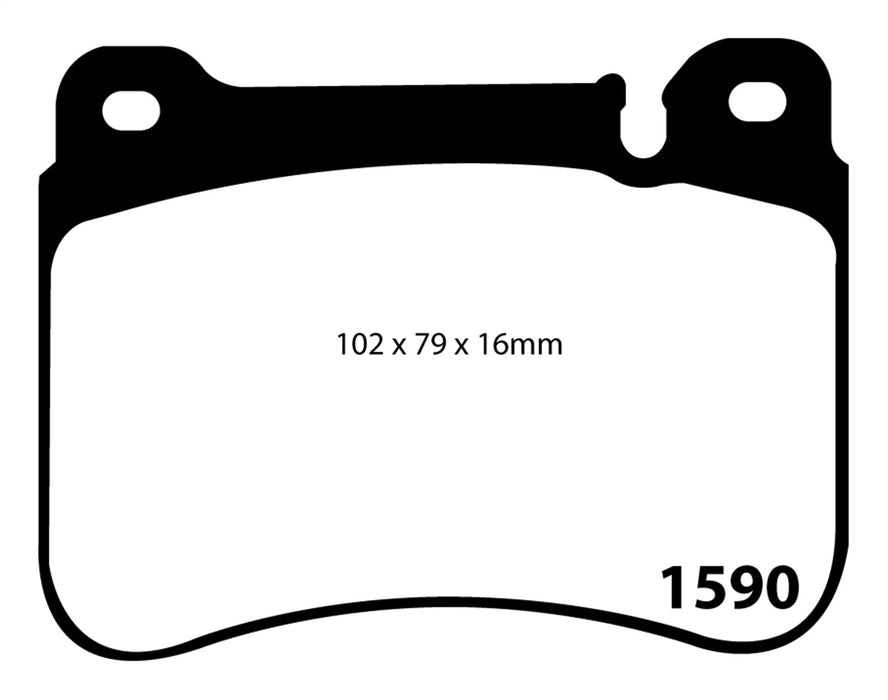 EBC Brakes DP41590R Yellowstuff Street And Track Brake Pads - Truck Part Superstore