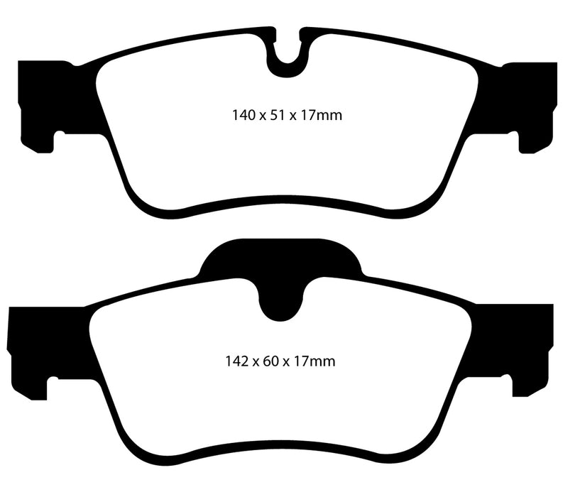 EBC Brakes DP41593R Yellowstuff Street And Track Brake Pads - Truck Part Superstore