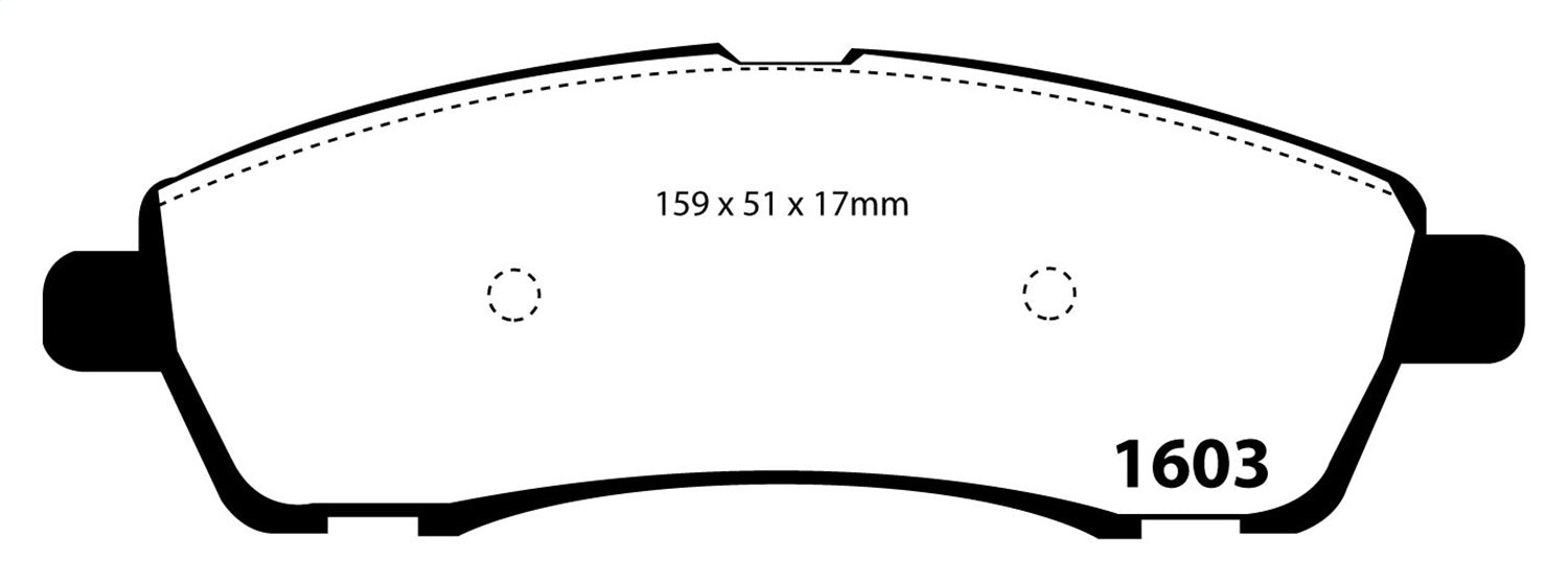 EBC Brakes DP41603R Yellowstuff Street And Track Brake Pads - Truck Part Superstore