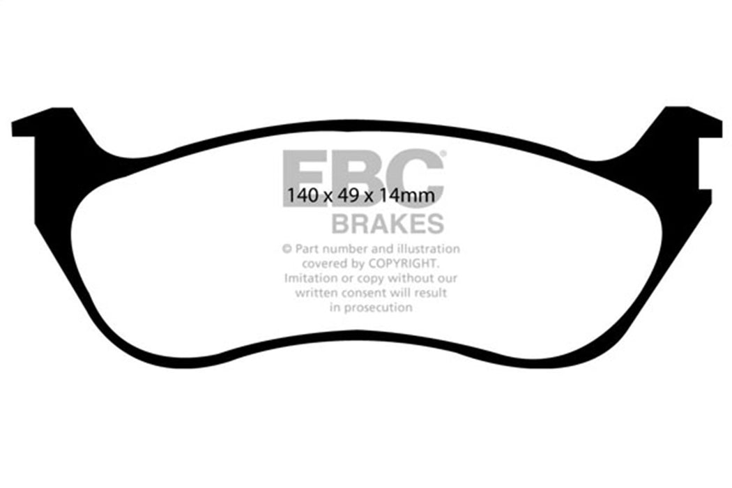 EBC Brakes DP41631R Yellowstuff Street And Track Brake Pads - Truck Part Superstore