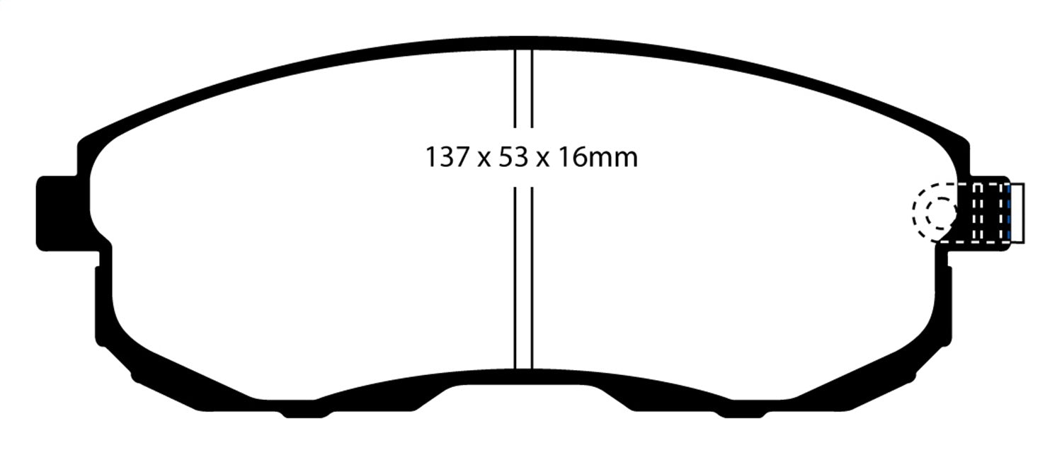 EBC Brakes DP41636R Yellowstuff Street And Track Brake Pads - Truck Part Superstore