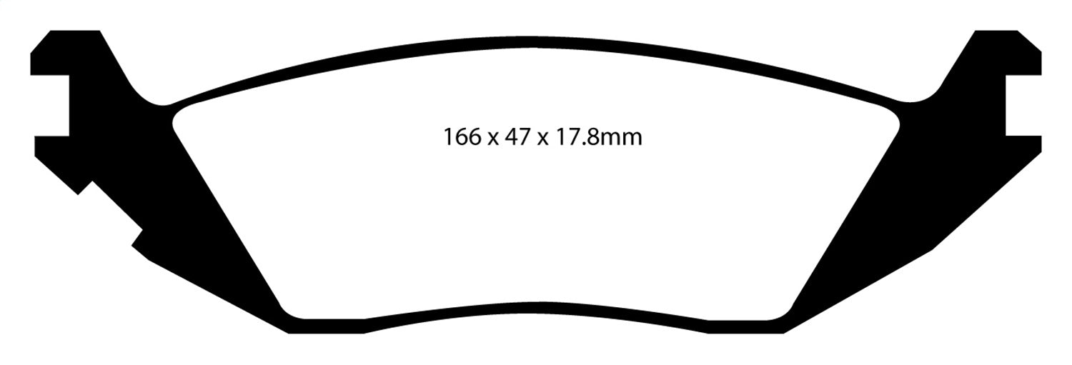 EBC Brakes DP41639R Yellowstuff Street And Track Brake Pads; FMSI Pad No. D898; - Truck Part Superstore