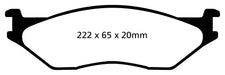 EBC Brakes DP41653R Yellowstuff Street And Track Brake Pads; FMSI Pad No. D777; - Truck Part Superstore