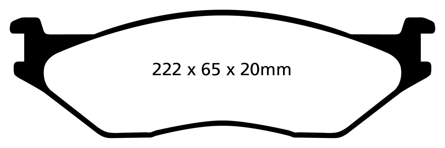 EBC Brakes DP41653R Yellowstuff Street And Track Brake Pads; FMSI Pad No. D777; - Truck Part Superstore