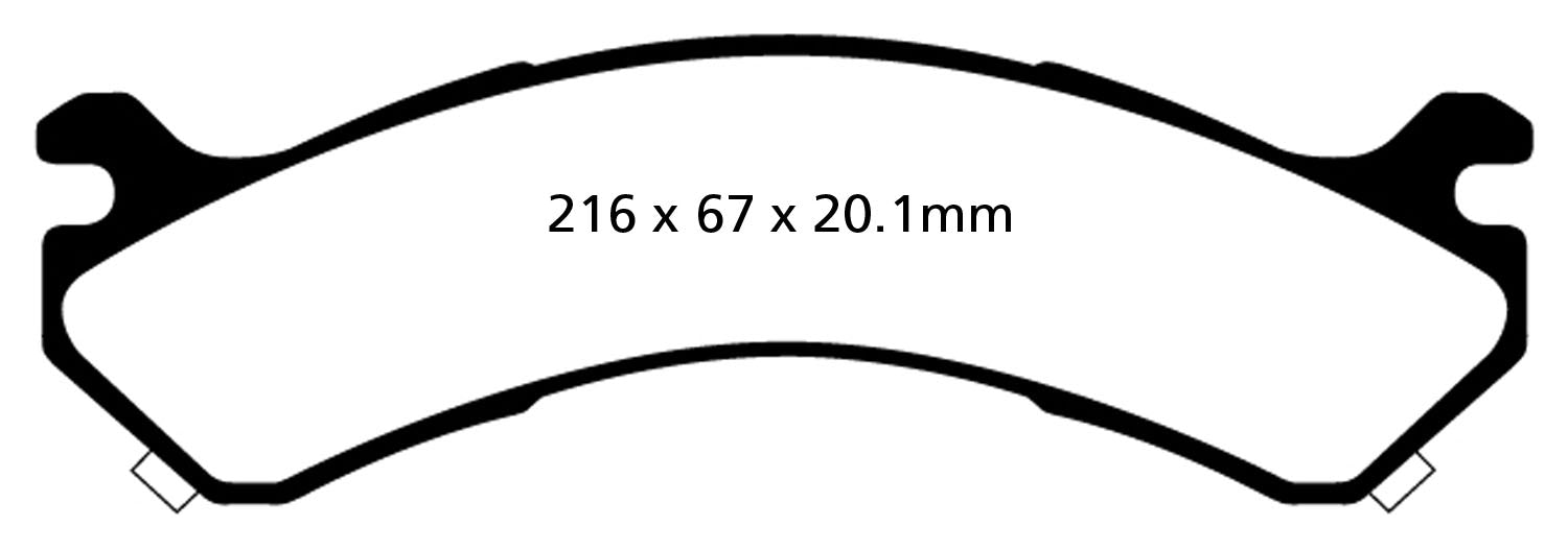 EBC Brakes DP41663R Yellowstuff Street And Track Brake Pads - Truck Part Superstore