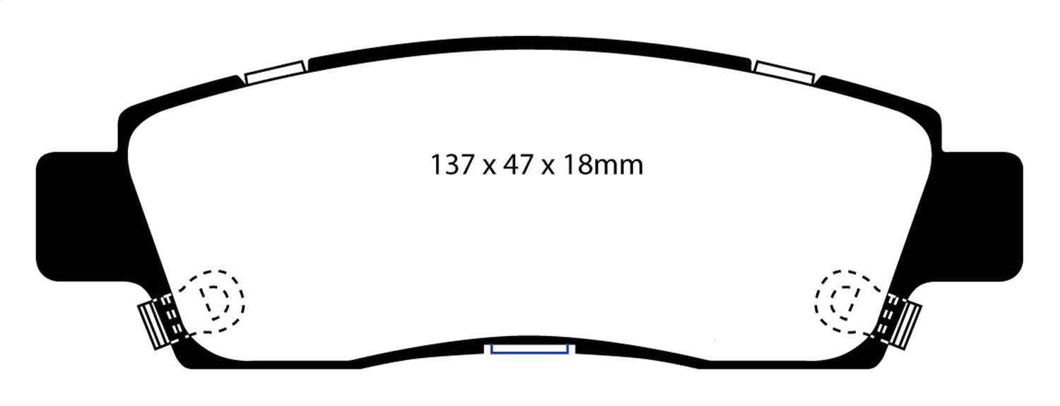 EBC Brakes DP41672R Yellowstuff Street And Track Brake Pads - Truck Part Superstore