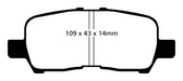 EBC Brakes DP41684R Yellowstuff Street And Track Brake Pads; FMSI Pad No. D999; - Truck Part Superstore