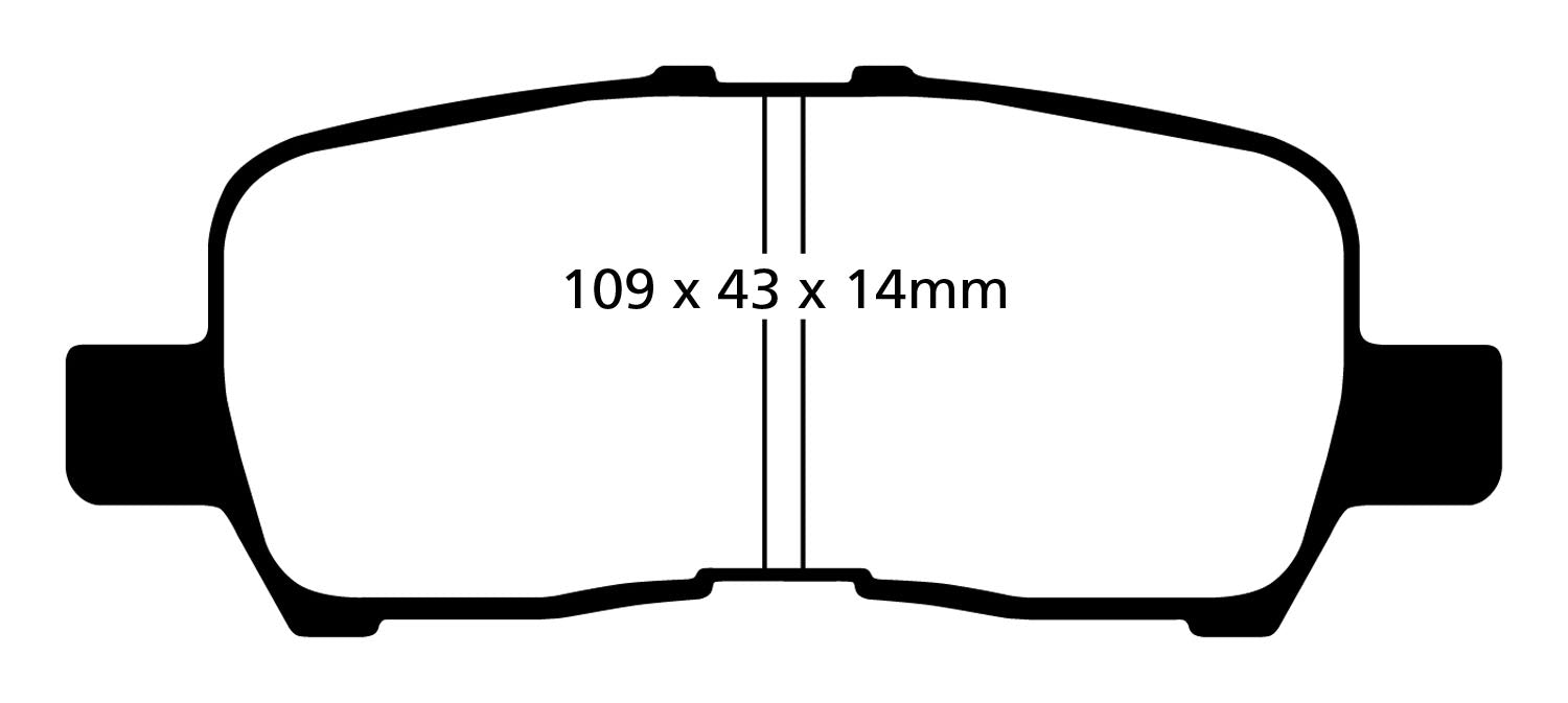EBC Brakes DP41684R Yellowstuff Street And Track Brake Pads; FMSI Pad No. D999; - Truck Part Superstore