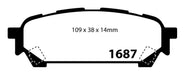 EBC Brakes DP41687R Yellowstuff Street And Track Brake Pads - Truck Part Superstore