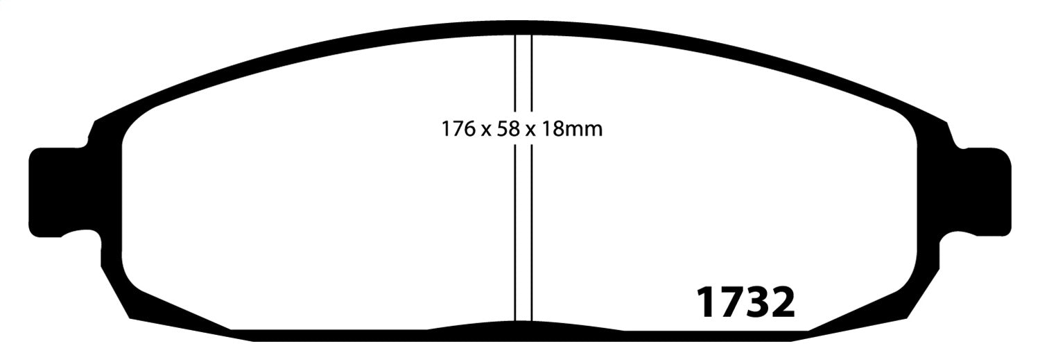 EBC Brakes DP41732R Yellowstuff Street And Track Brake Pads - Truck Part Superstore