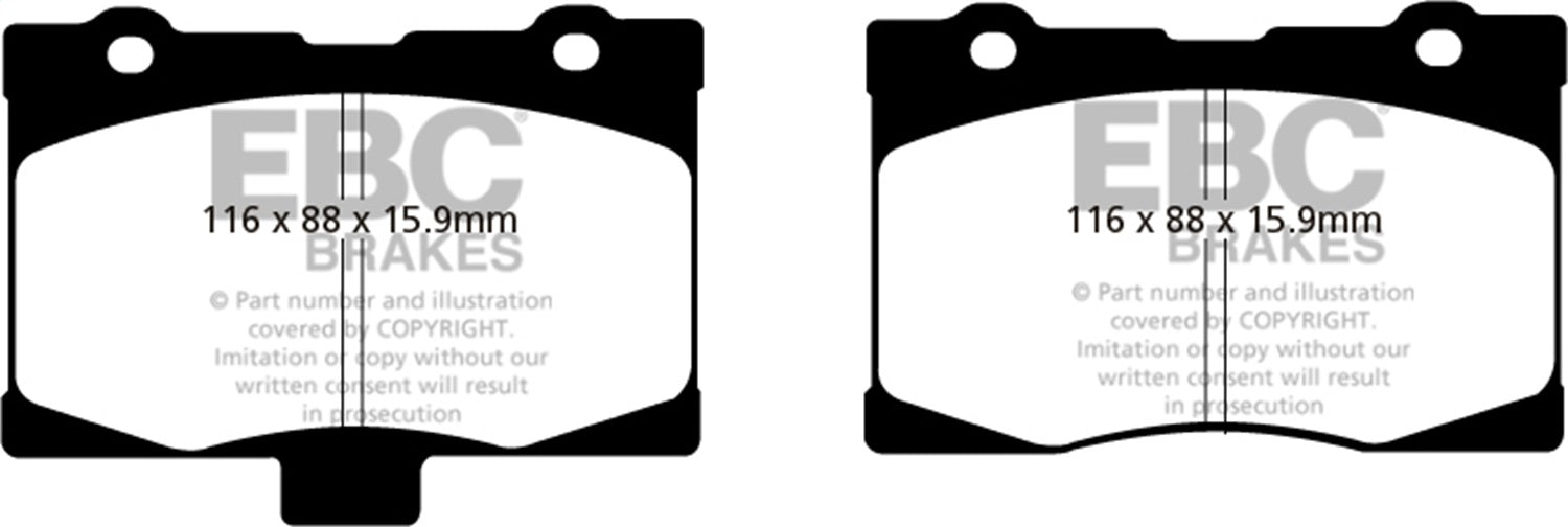 EBC Brakes DP41735R Yellowstuff Street And Track Brake Pads - Truck Part Superstore