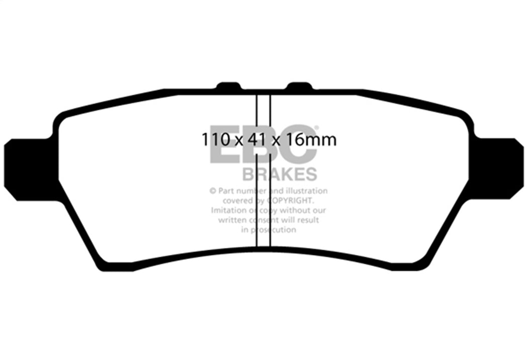 EBC Brakes DP41748R Yellowstuff Street And Track Brake Pads - Truck Part Superstore