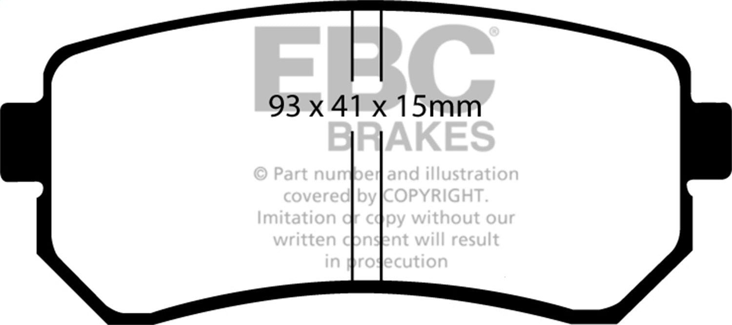 EBC Brakes DP41769R Yellowstuff Street And Track Brake Pads - Truck Part Superstore
