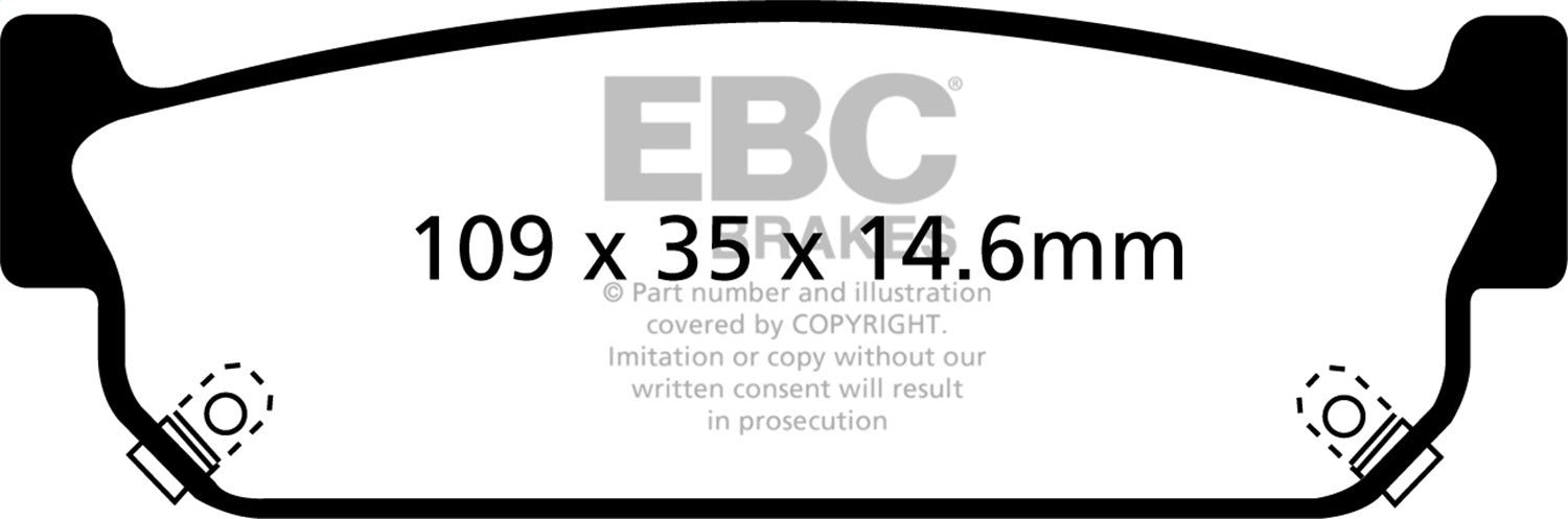EBC Brakes DP41784R Yellowstuff Street And Track Brake Pads - Truck Part Superstore