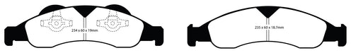 EBC Brakes DP41803R Yellowstuff Street And Track Brake Pads - Truck Part Superstore