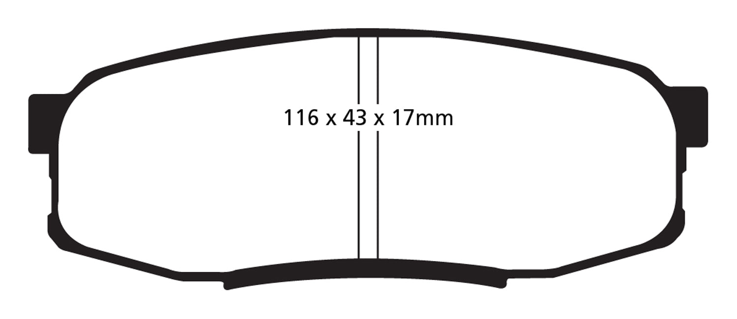 EBC Brakes DP41816R Yellowstuff Street And Track Brake Pads - Truck Part Superstore