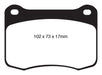 EBC Brakes DP41820R Yellowstuff Street And Track Brake Pads; FMSI Pad No. D1366; - Truck Part Superstore
