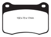 EBC Brakes DP41820R Yellowstuff Street And Track Brake Pads; FMSI Pad No. D1366; - Truck Part Superstore