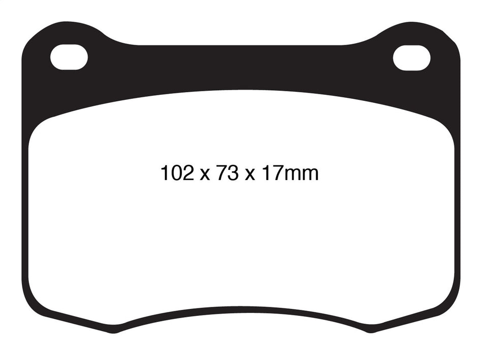 EBC Brakes DP41820R Yellowstuff Street And Track Brake Pads; FMSI Pad No. D1366; - Truck Part Superstore
