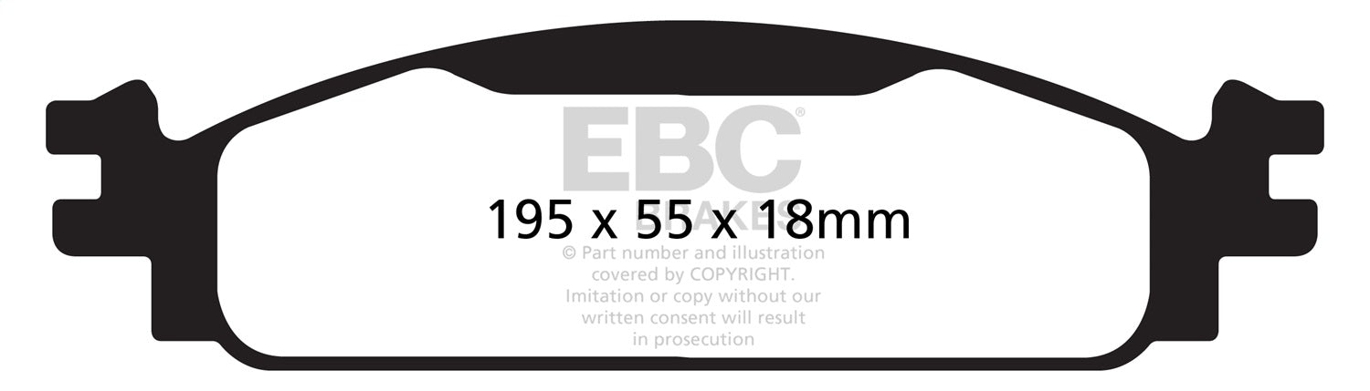 EBC Brakes DP41825R Yellowstuff Street And Track Brake Pads - Truck Part Superstore