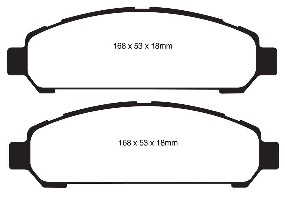 EBC Brakes DP41851R Yellowstuff Street And Track Brake Pads - Truck Part Superstore