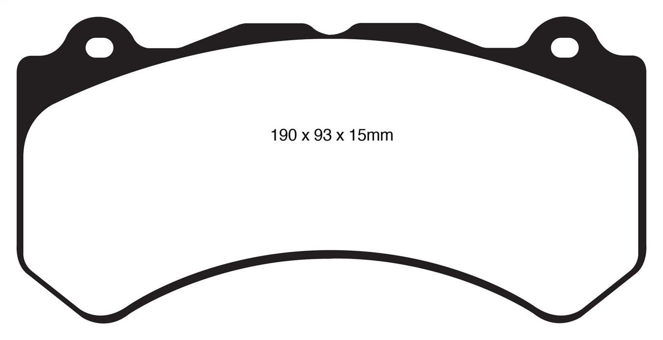 EBC Brakes DP41853R Yellowstuff Street And Track Brake Pads; FMSI Pad No. D1405; - Truck Part Superstore