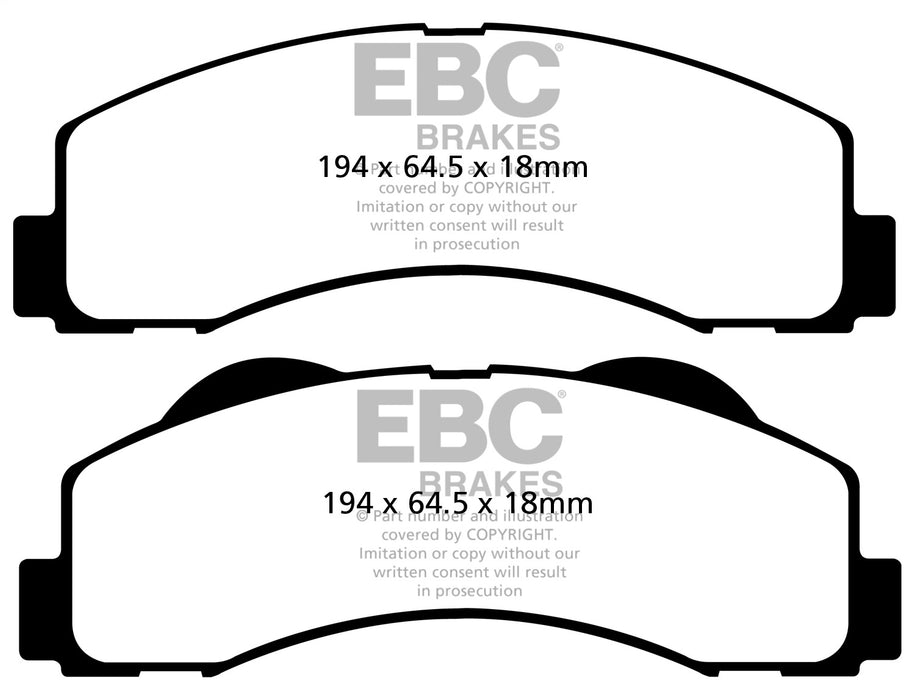 EBC Brakes DP41855R Yellowstuff Street And Track Brake Pads - Truck Part Superstore