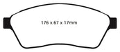 EBC Brakes DP41859R Yellowstuff Street And Track Brake Pads; FMSI Pad No. D1422; - Truck Part Superstore
