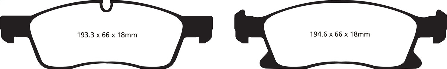 EBC Brakes DP41871R Yellowstuff Street And Track Brake Pads - Truck Part Superstore