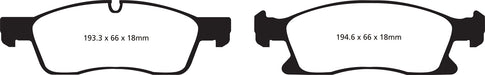 EBC Brakes DP41871R Yellowstuff Street And Track Brake Pads - Truck Part Superstore